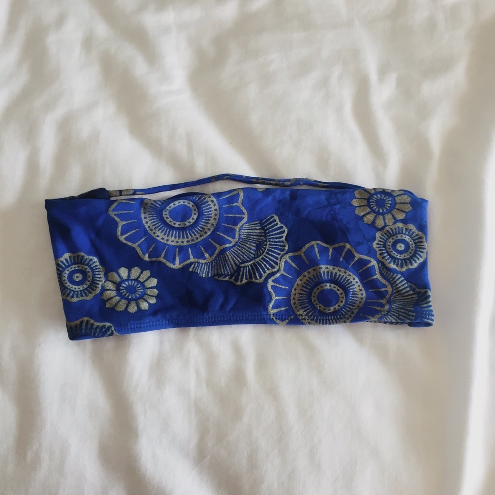 San Lorenzo Bikinis bandeau top - blue mandala
